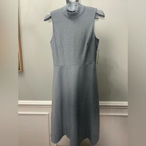 Maggy London Sleeveless Gray Midi Dress